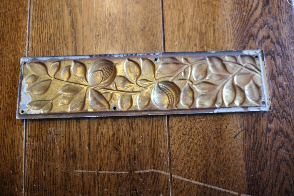 Keswick Design Style Arts and Crafts Brass Door Finger Plates, Door-furniture  View IV