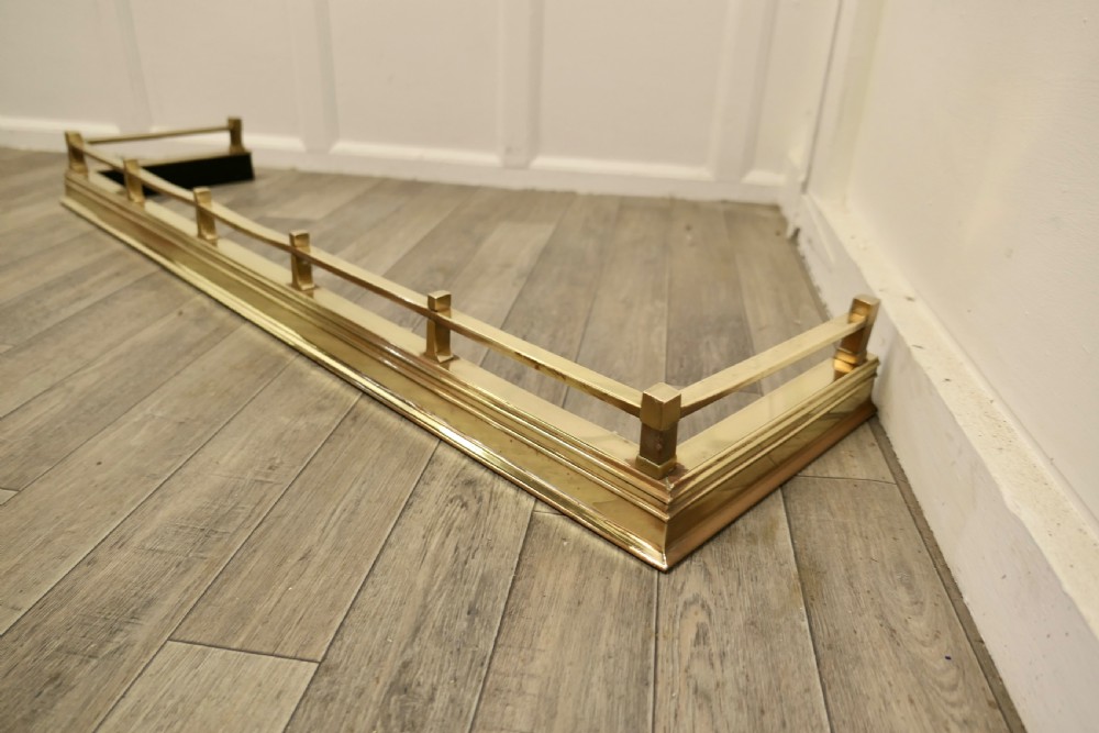 Good Quality Art Deco Brass Fender View V