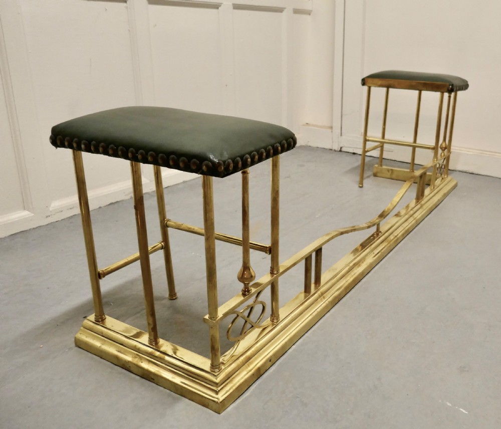 Dainty Brass and Green Leather Club Fender