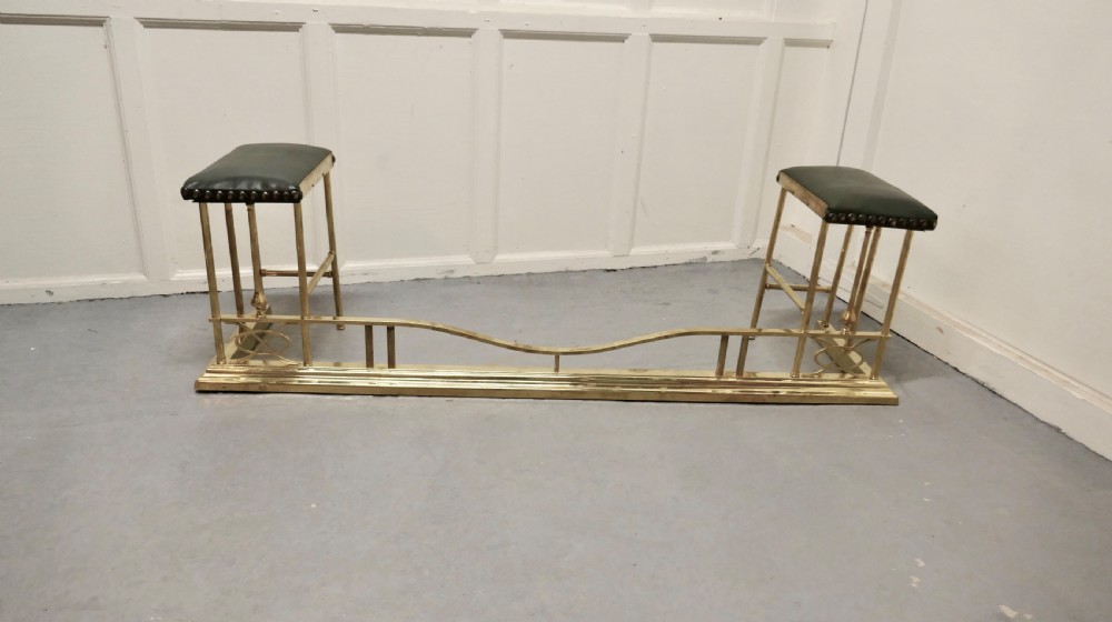 Dainty Brass and Green Leather Club Fender View III