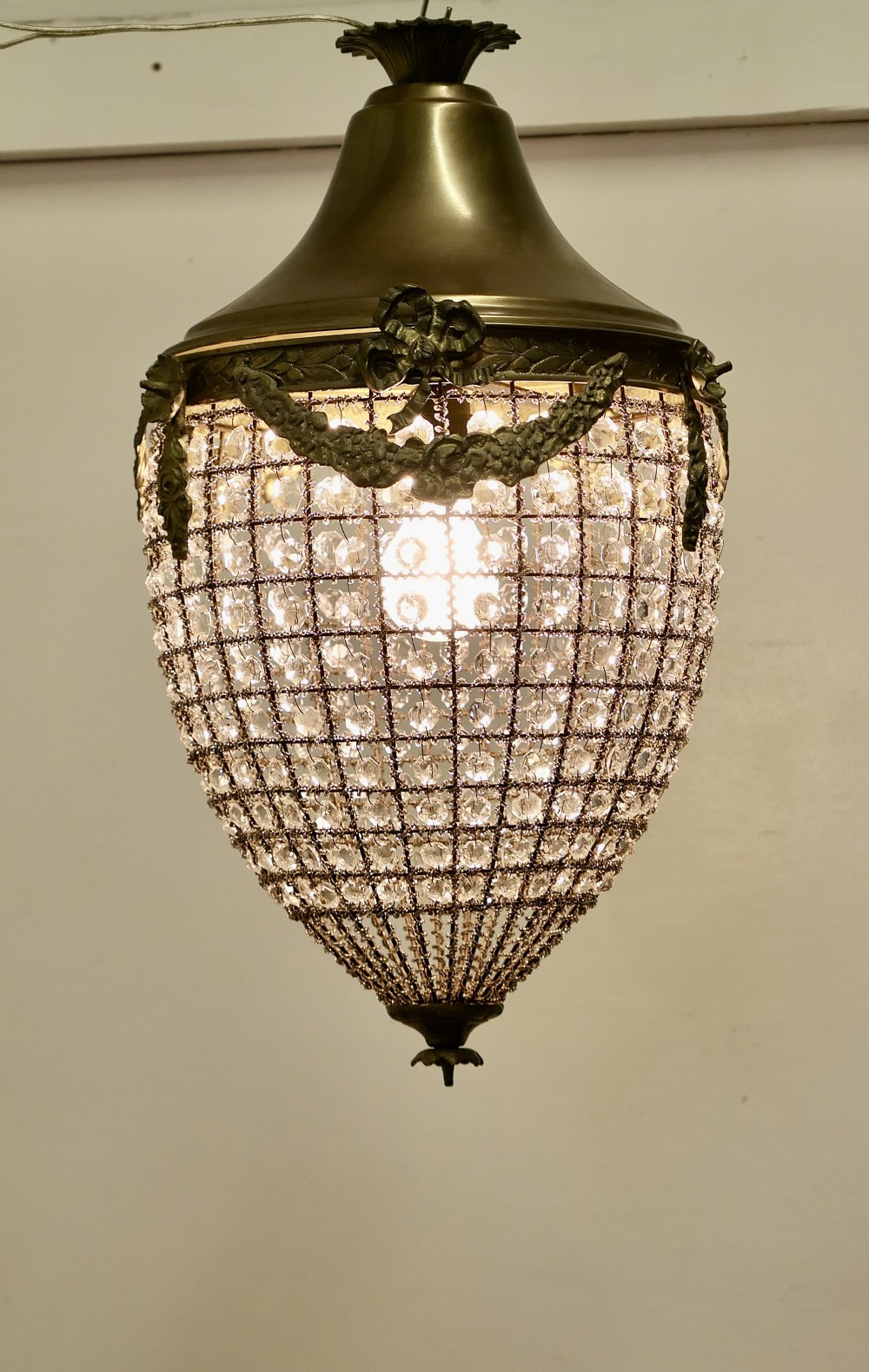 Large French Rococo Style Teardrop Chandelier