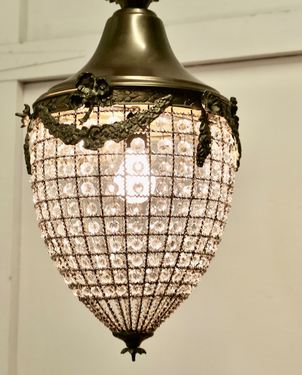 Large French Rococo Style Teardrop Chandelier View V