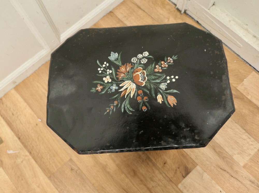 19th C Folk Art Barge Wear, Toleware Log Box View III