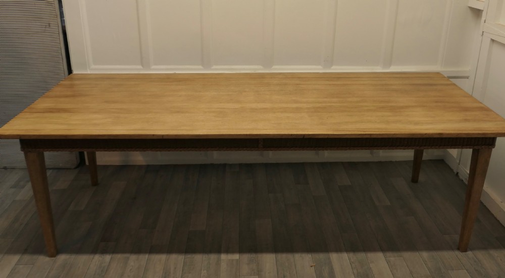 A Very Large Farmhouse Fruitwood Dining Table View V