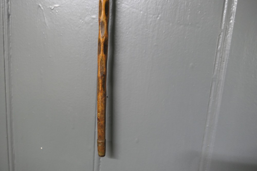 A Beautiful Natural Wood Zig Zag Shaft Walking Cane  View II
