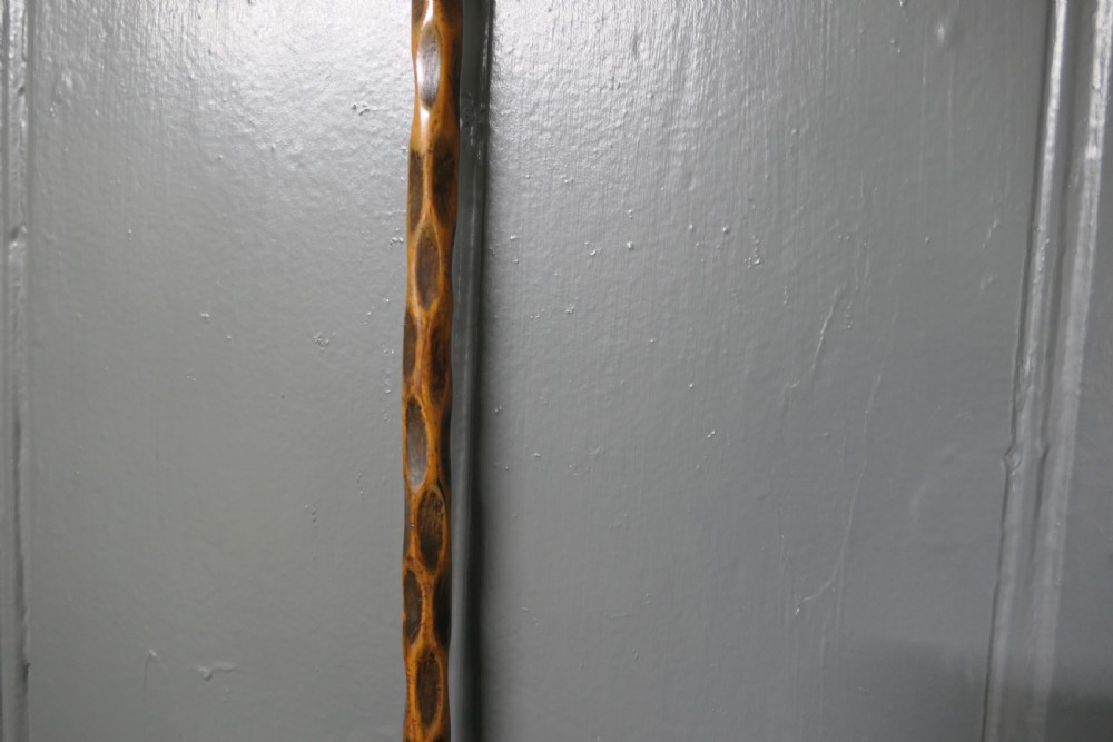 A Beautiful Natural Wood Zig Zag Shaft Walking Cane  View III