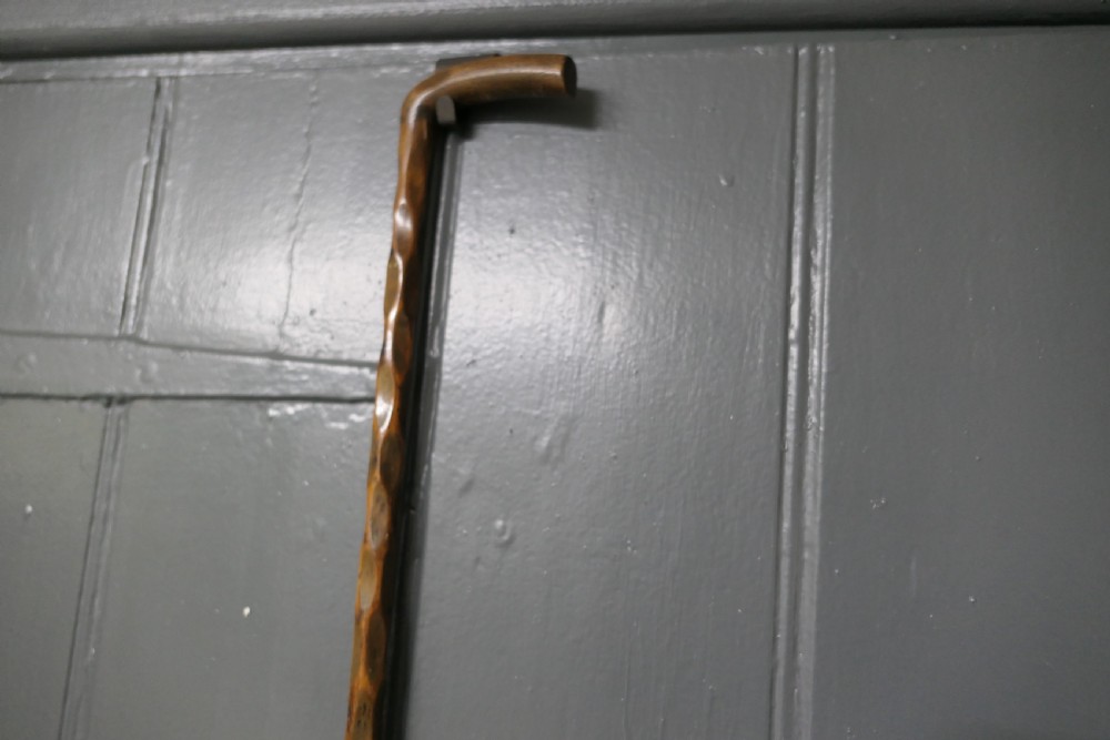 A Beautiful Natural Wood Zig Zag Shaft Walking Cane  View IV