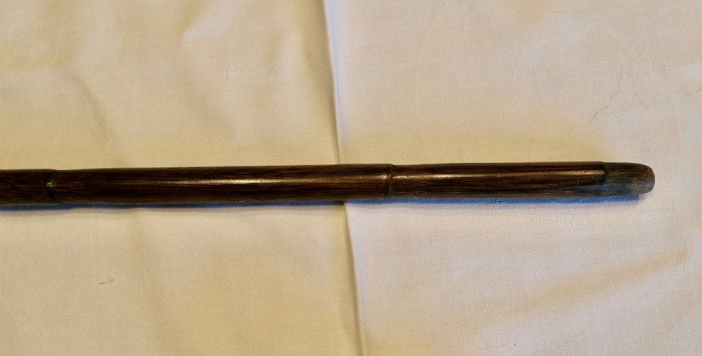 Good Bamboo Walking Stick With Silver Hall Marked Collar & Handle. View IV