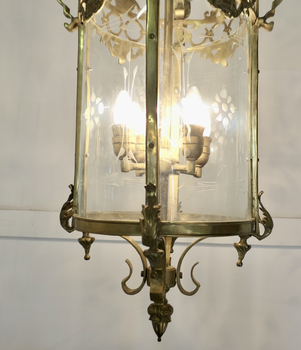 Magnificent Very Large French Gothic Stair Vault Lantern Chandelier  View VII