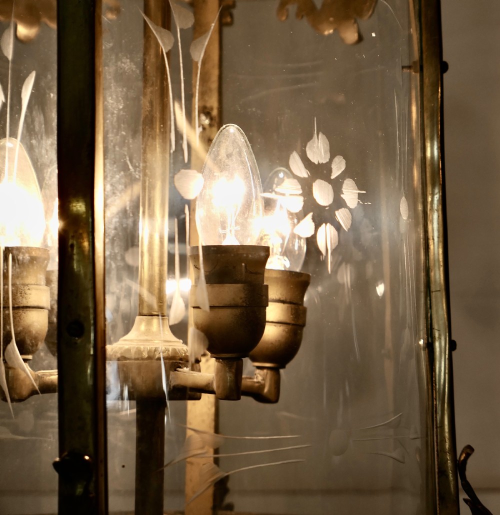 Magnificent Very Large French Gothic Stair Vault Lantern Chandelier  View X