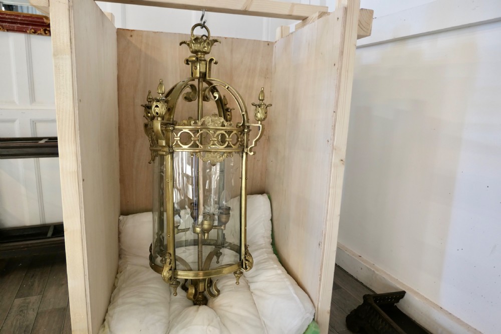 Magnificent Very Large French Gothic Stair Vault Lantern Chandelier  View XIII