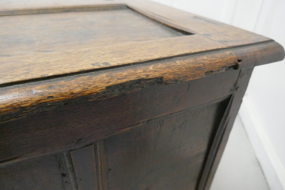 A Large 17th Century  Carved Oak Coffer  View IX