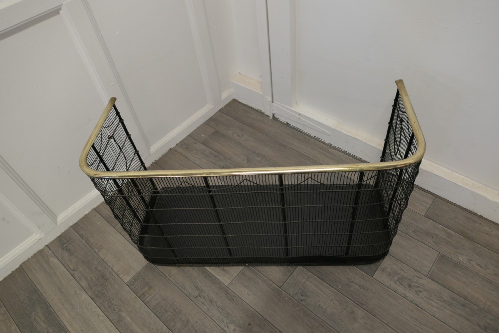 A Georgian Brass and Iron Club Fender or Nursery Fire Guard View II