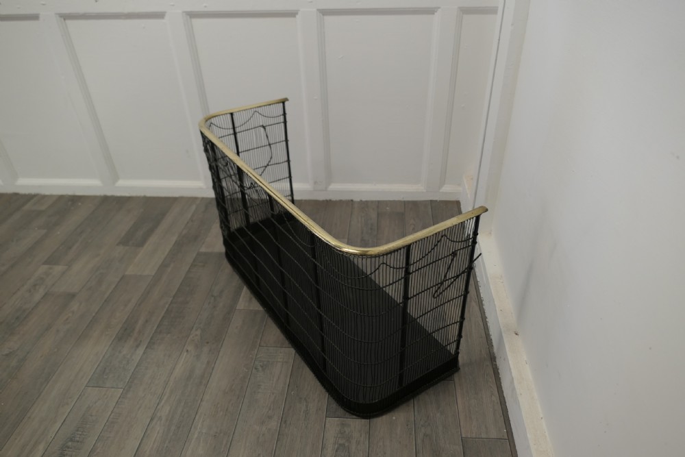A Georgian Brass and Iron Club Fender or Nursery Fire Guard View IV