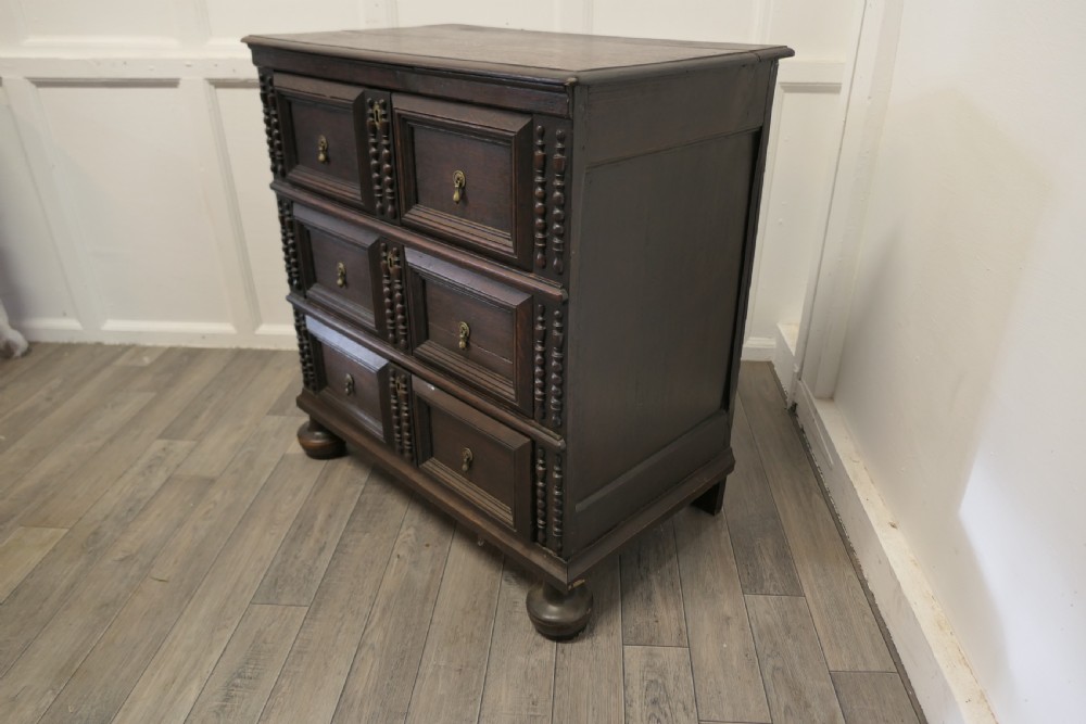 Early 19th Century Small Oak Chest of Drawers View II