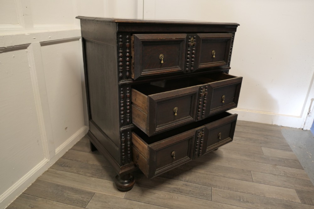 Early 19th Century Small Oak Chest of Drawers View V