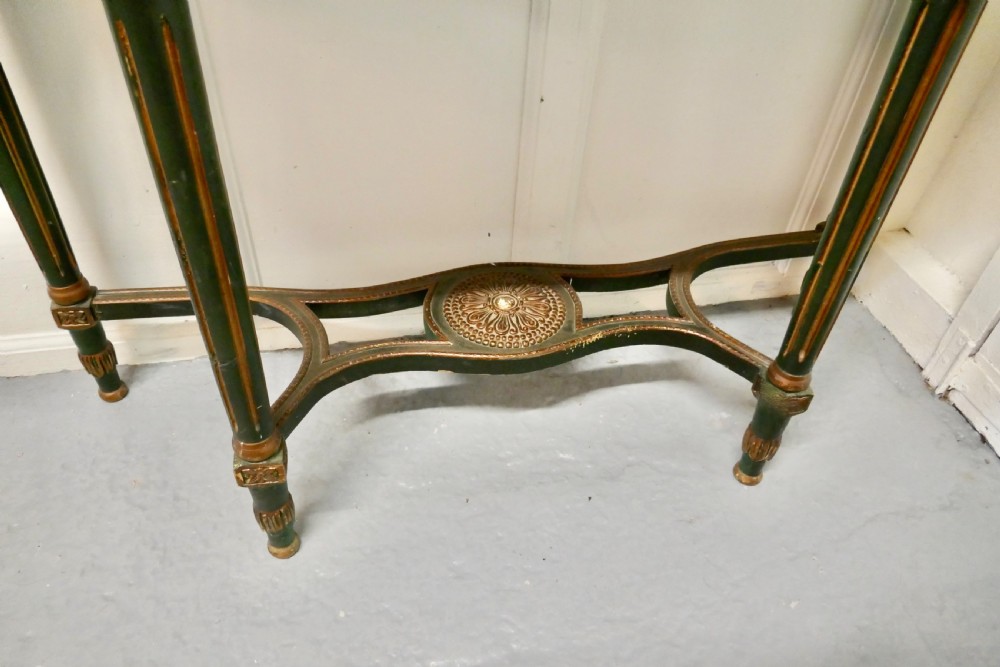 Pair of Large Regency Style Painted Console Tables  View VIII