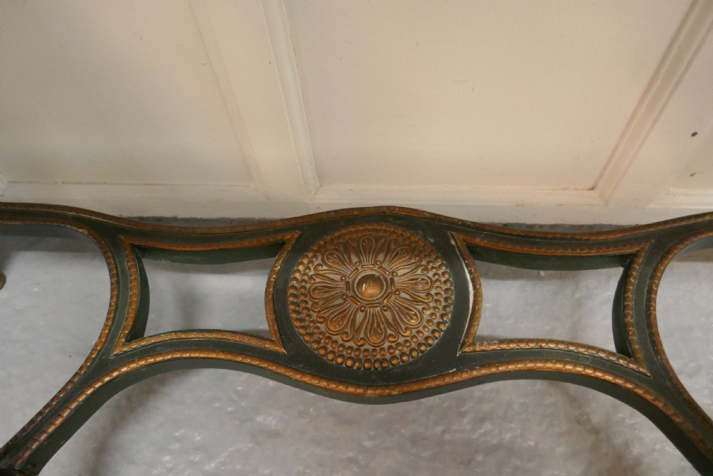 Pair of Large Regency Style Painted Console Tables  View XIV