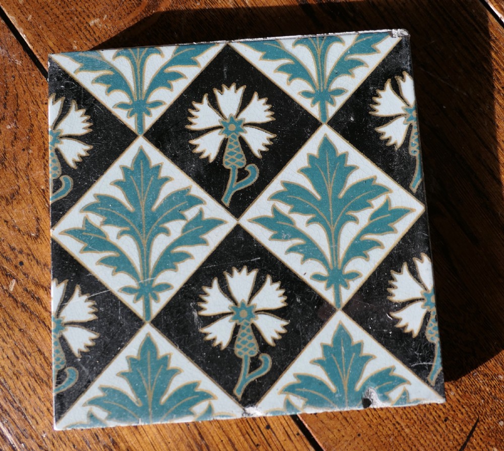 A Collection of 7 Mixed Victorian Ceramic Tiles View III