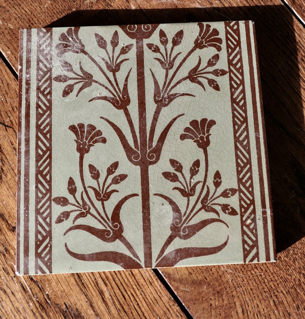 A Collection of 7 Mixed Victorian Ceramic Tiles View V