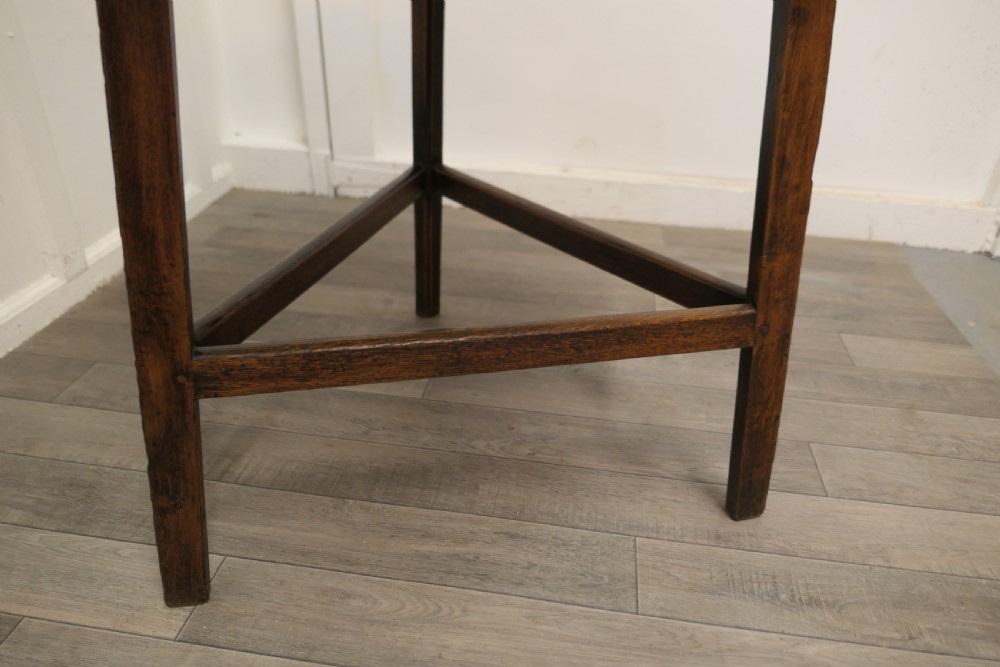 Early 19th Century English Oak Cricket Table View IX
