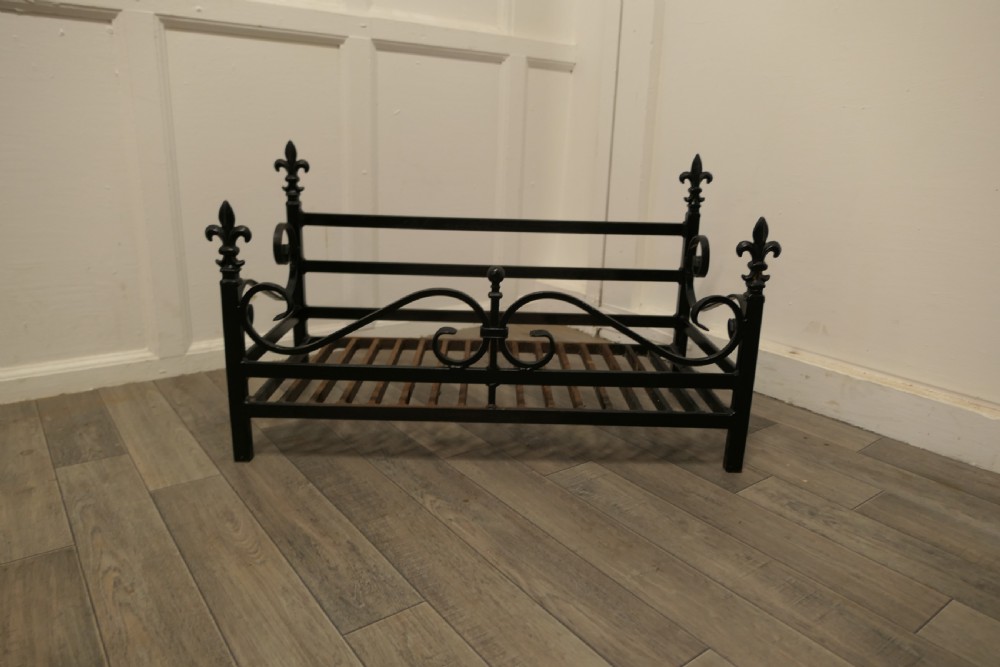 Large Inglenook Free Standing Fire Basket, Iron Fire Grate
