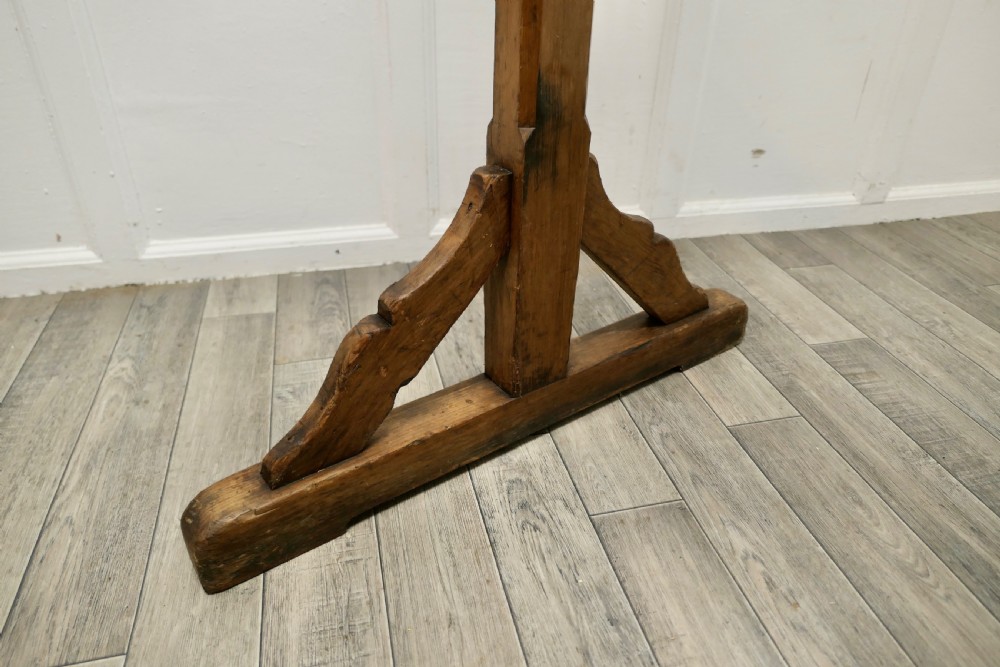 A Large Double Sided Arts & Crafts GoldenPine Clothes Rail  View IV