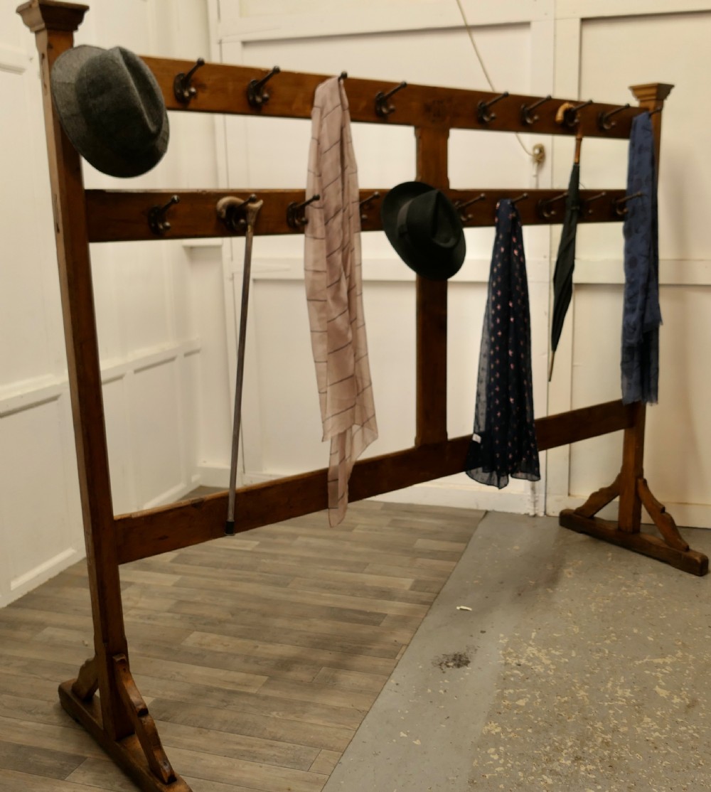 A Large Double Sided Arts & Crafts GoldenPine Clothes Rail  View VIII