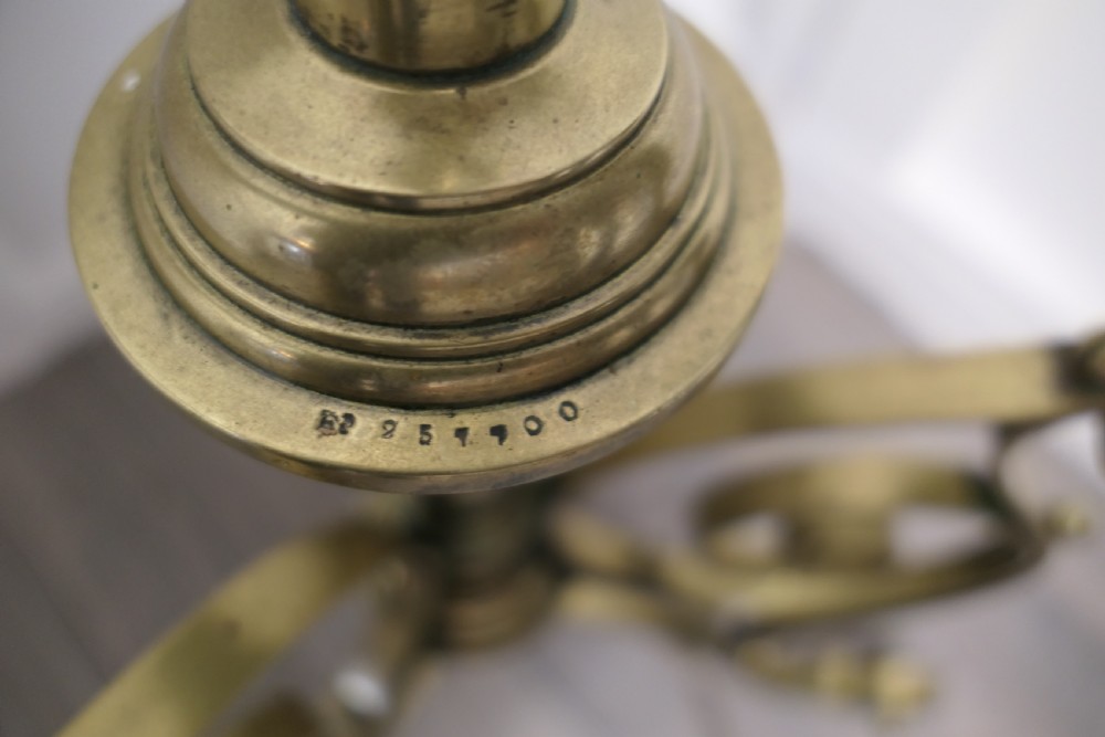 Brass Adjustable Arts and Crafts Floor Lamp   View VII