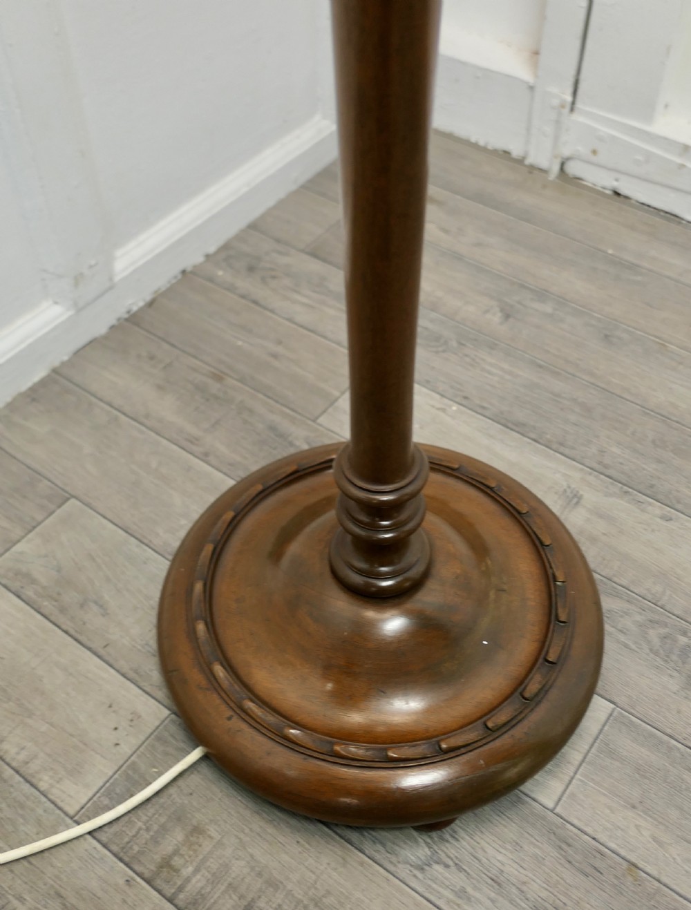 Carved Walnut Floor Standing or Standard Lamp View VI