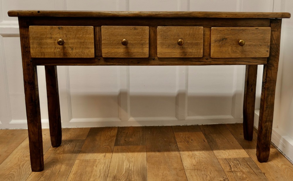 A Long Blonde Oak Hall Table 