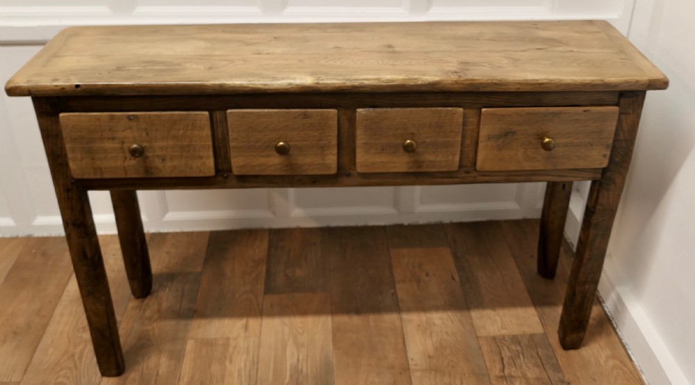 A Long Blonde Oak Hall Table  View II