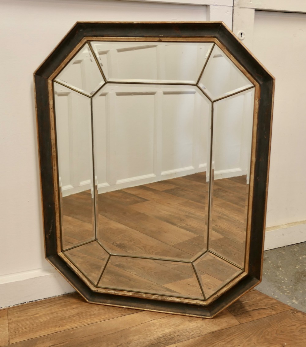Large French Octagonal Cushion Mirror View II