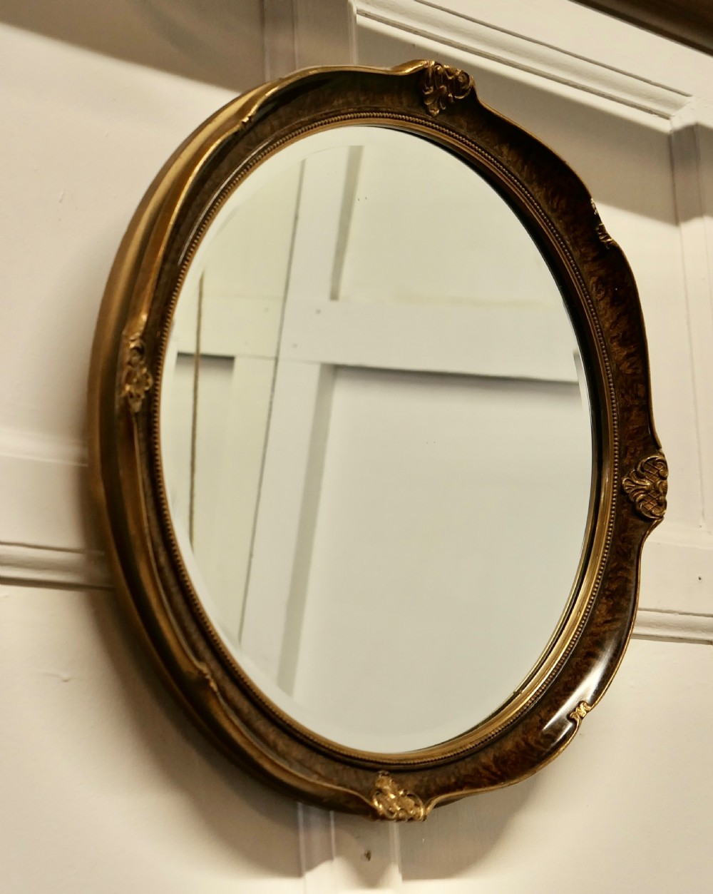Scumble Finish Oval Mirror