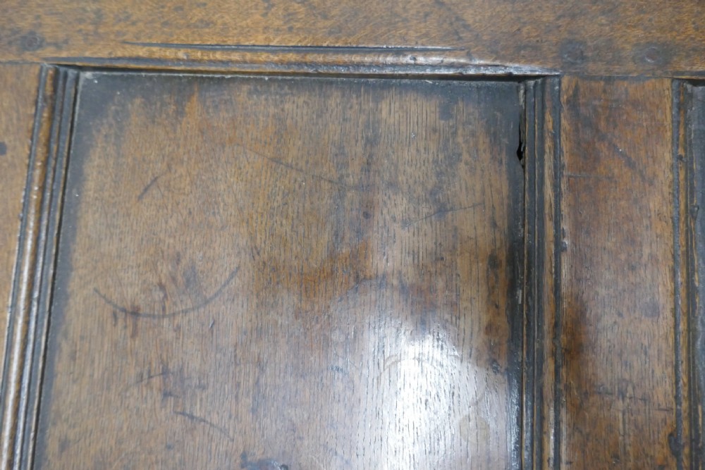 A Large 17th Century  Carved Oak Coffer  View XI