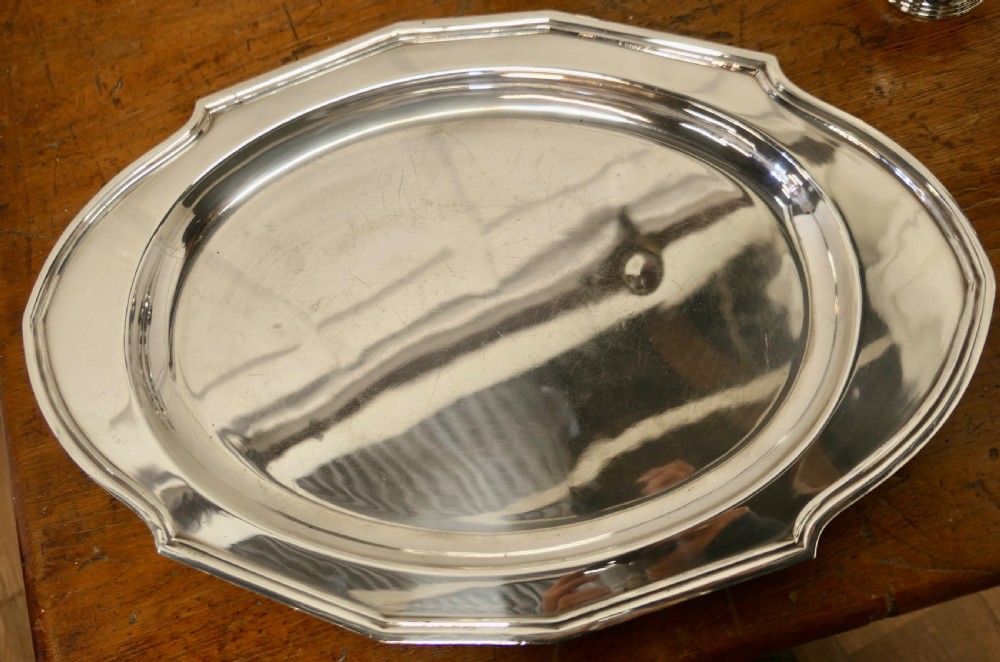 Art Deco Silver Plated Four Piece Tea Set by James Dixon and Sons with Heirloom Tray View II