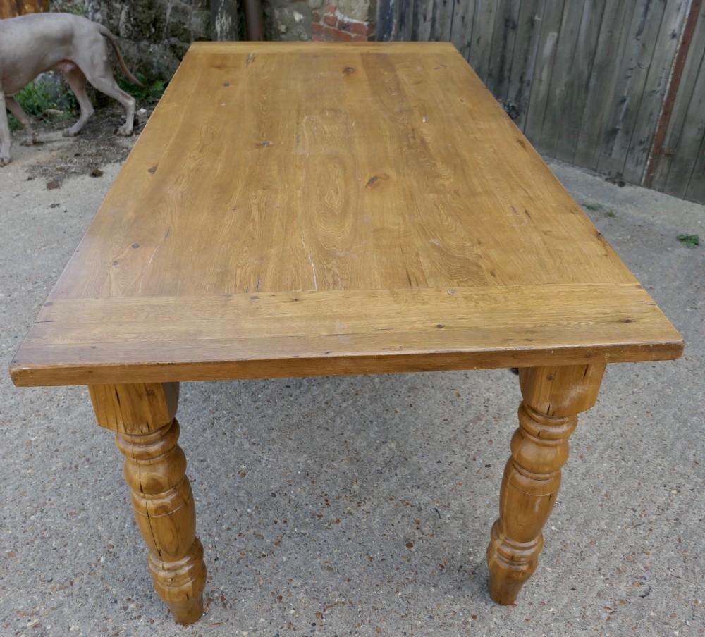 Good Size Rustic Farmhouse Table in Oak View IV