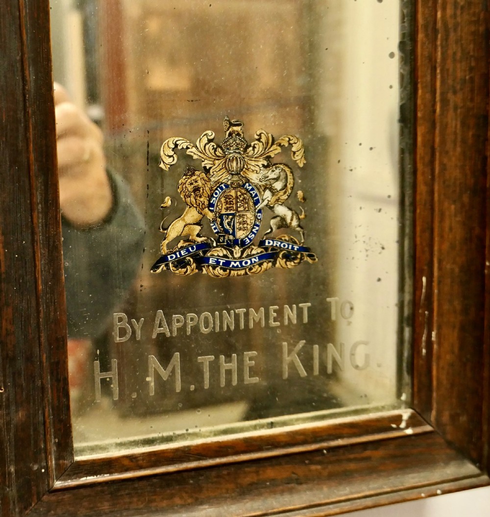 Rare Shell Motor Oil Advertising Mirror, with Royal Appointment to H M The King View III