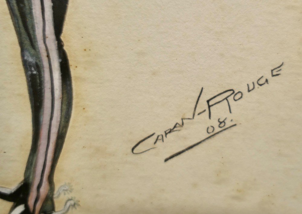 A Caran Rouge Signed Watercolour Painting from1908 View V