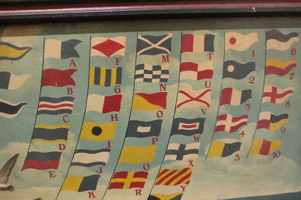 A French Hand Painted International Code of Semaphore Signals    View II