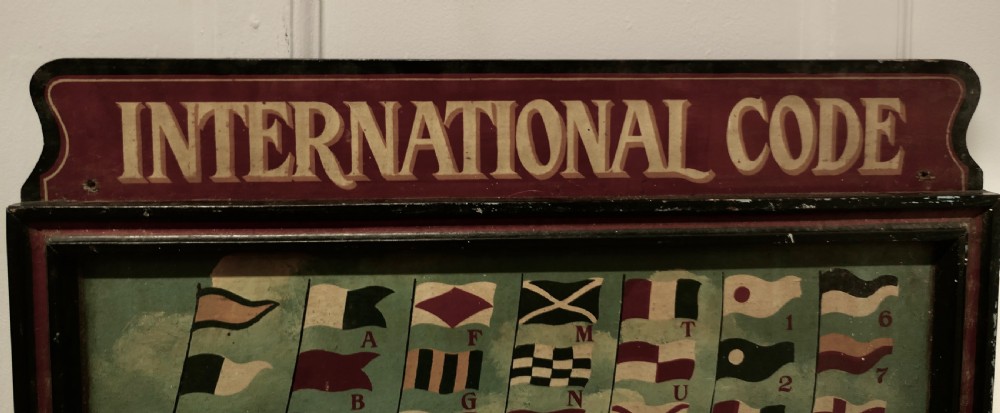 A French Hand Painted International Code of Semaphore Signals    View III