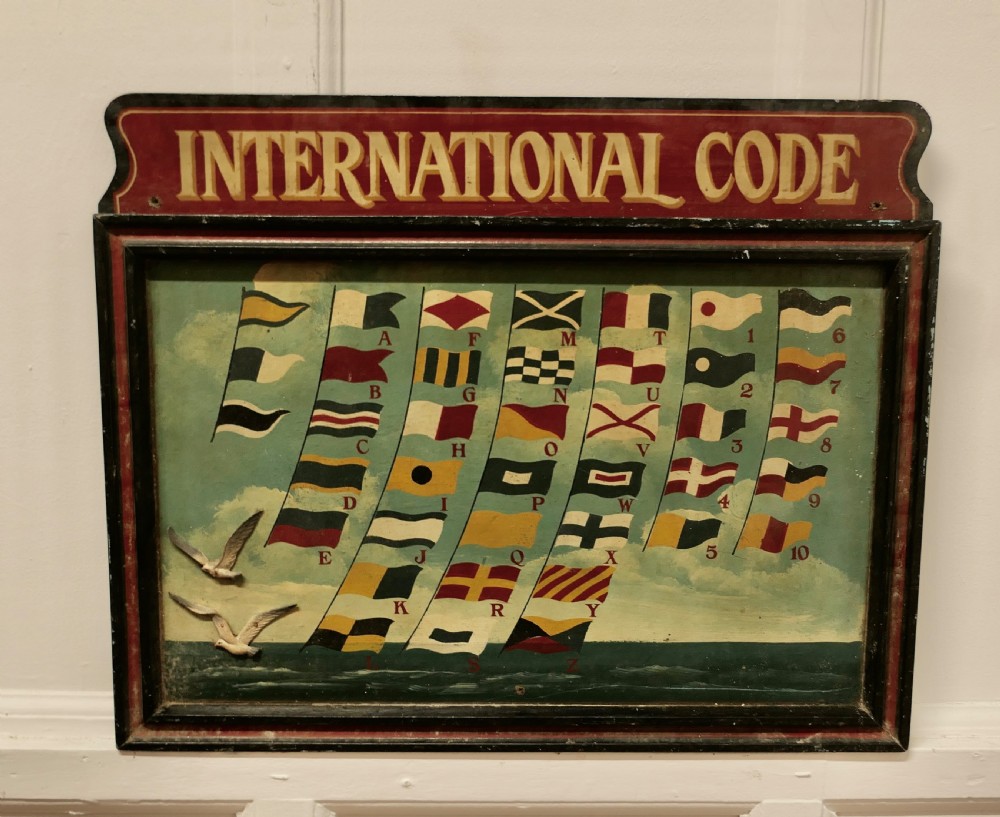 A French Hand Painted International Code of Semaphore Signals    View IV