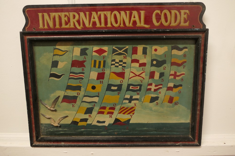 A French Hand Painted International Code of Semaphore Signals    View VI