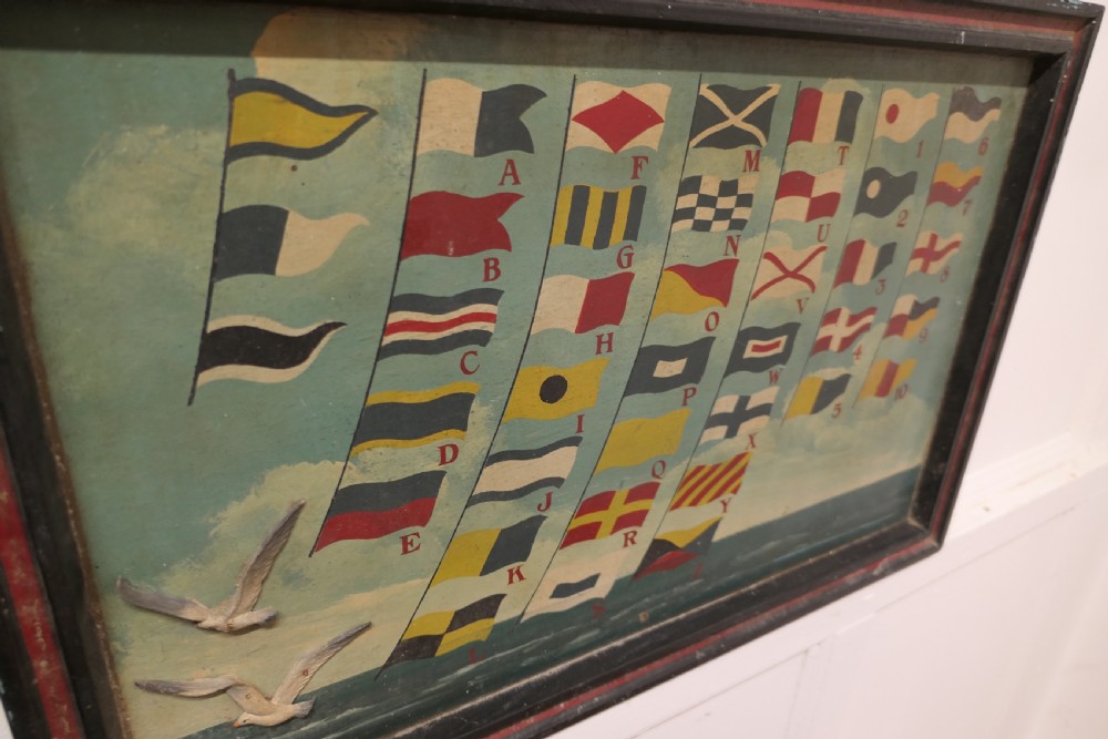 A French Hand Painted International Code of Semaphore Signals    View VII