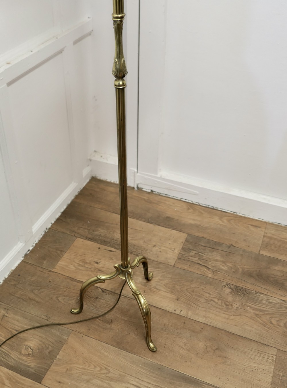 French Art Deco Extending Brass Floor Lamp, Standard Lamp View IV