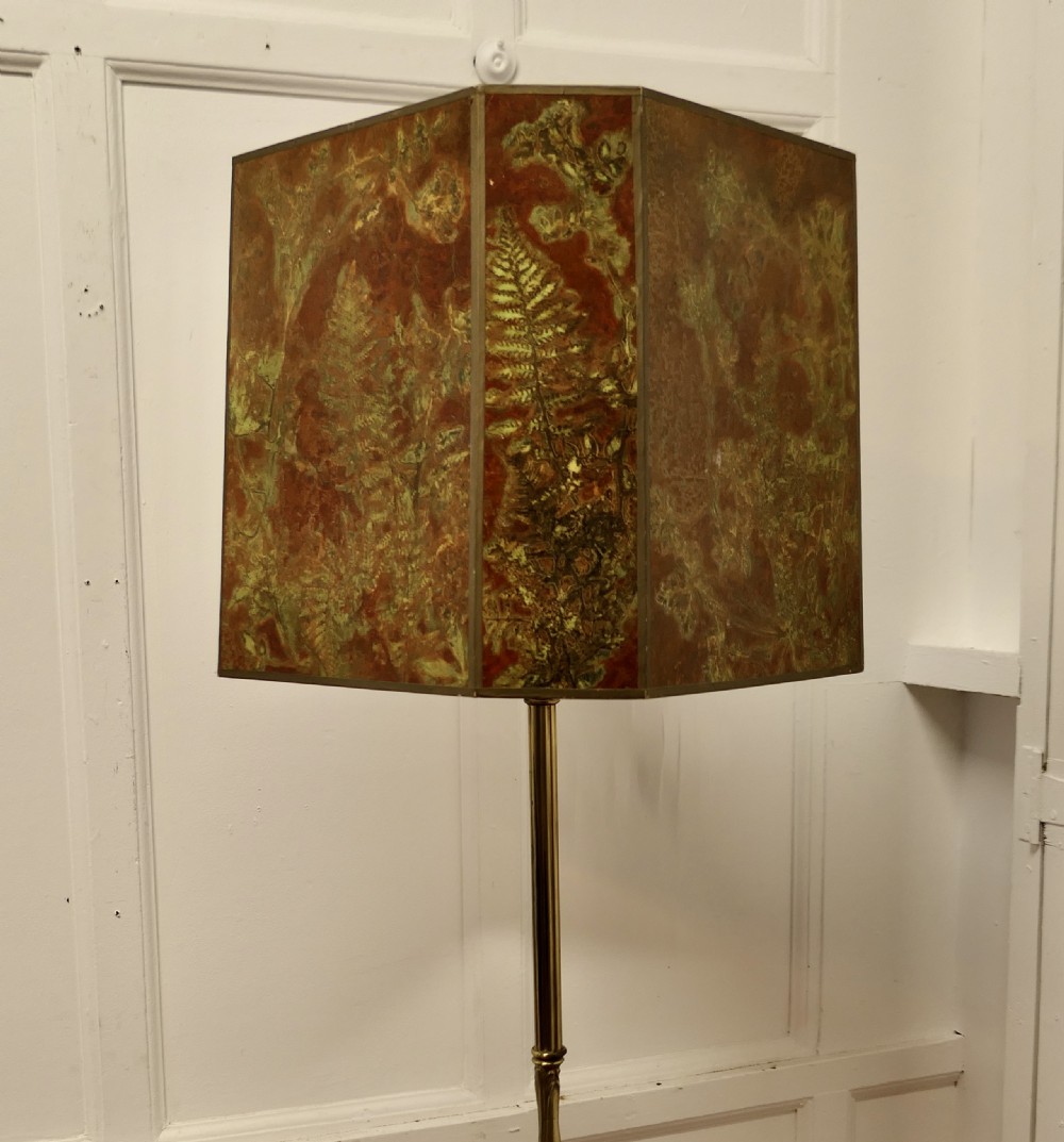 French Art Deco Extending Brass Floor Lamp, Standard Lamp View VIII