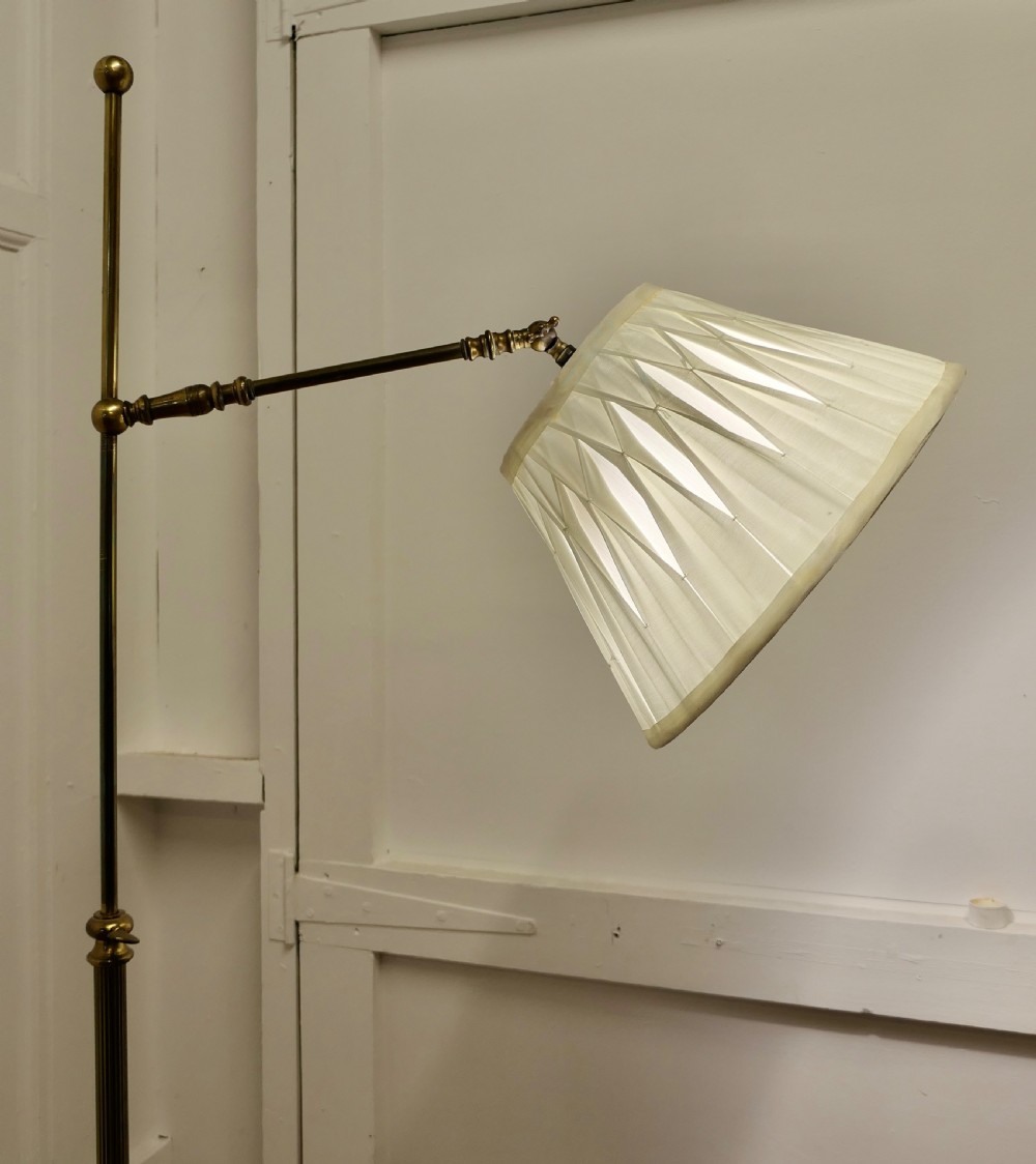  French Art Deco Adjustable Swing Arm Floor Lamp  View V