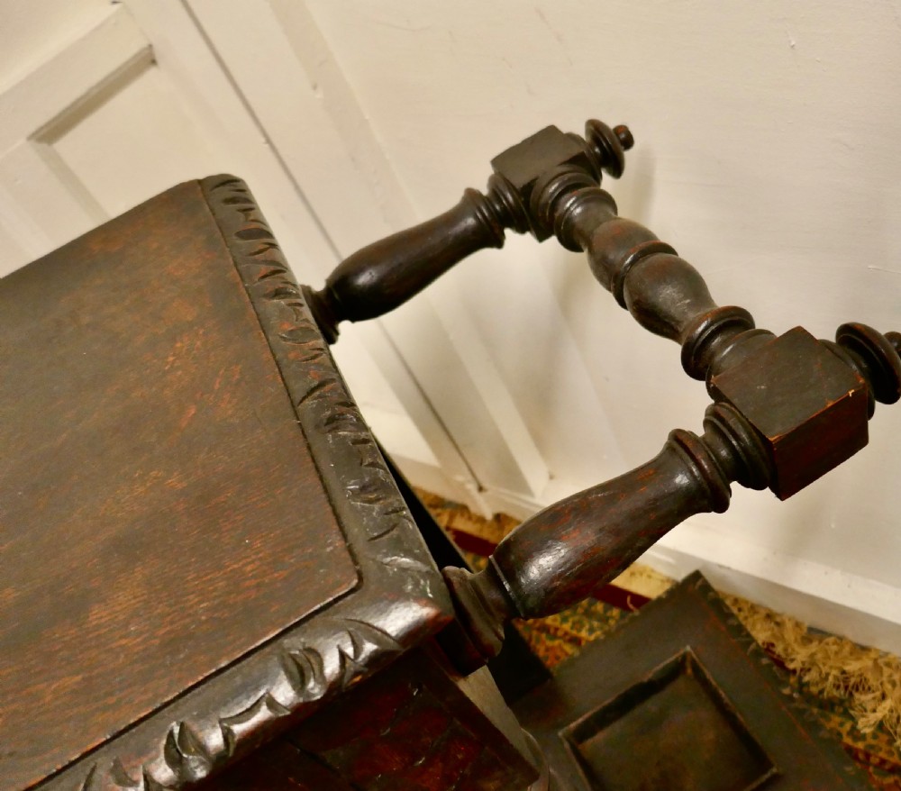 Victorian Carved Gothic Oak Hall Table, Stick Stand  View VIII