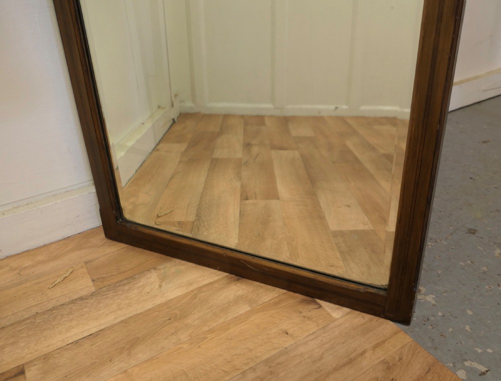 A Tall Walnut Arts and Crafts Dressing Mirror View IV