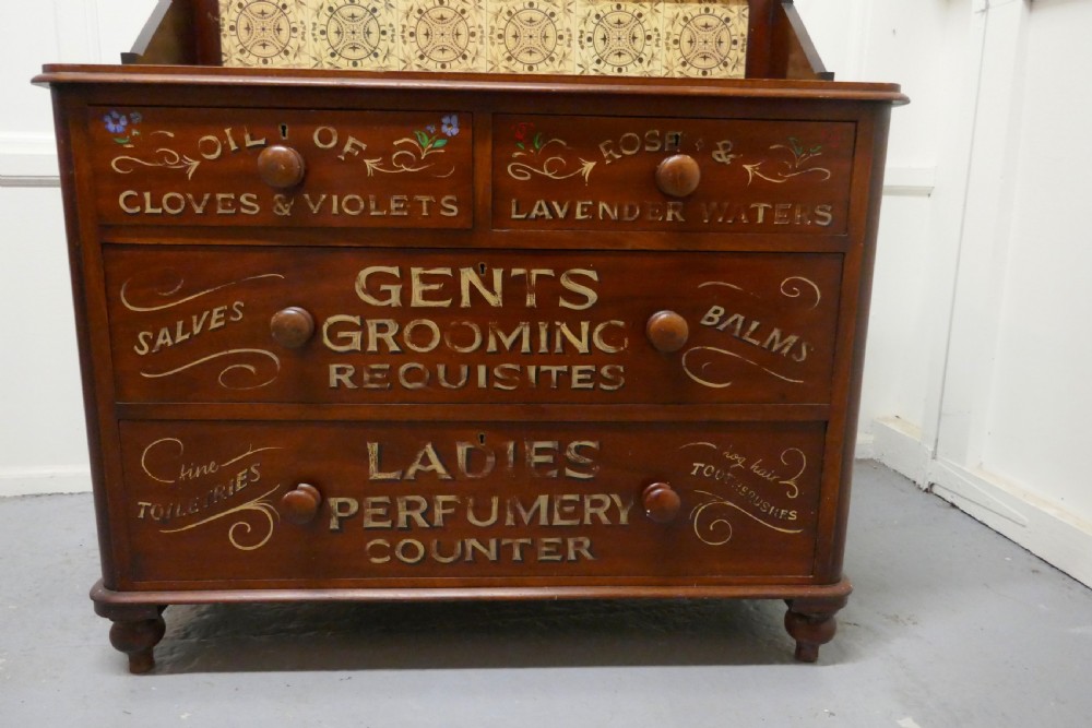 Victorian Sign Painted Chemist’s Chest of Drawers View II